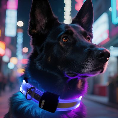 IntiMeg Collier LED lumineux pour animaux de compagnie