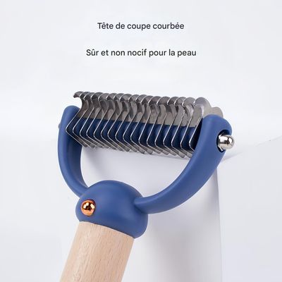 FurryFusion Brosse de toilettage double face pour chat