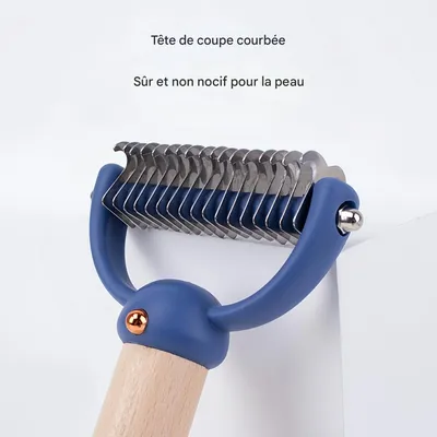 FurryFusion Brosse de toilettage double face pour chat