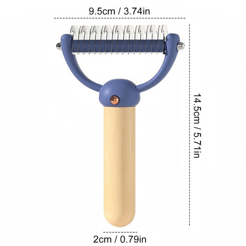 FurryFusion Brosse de toilettage double face pour chat