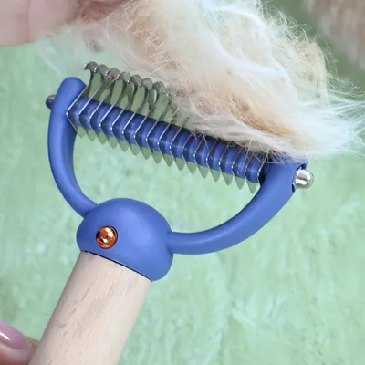 FurryFusion Brosse de toilettage double face pour chat