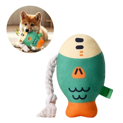 IntiMeg Jouet pour chien en forme de poisson-gras sonore