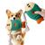 FurryFusion Jouet en peluche pour chien en forme de poisson simulé
