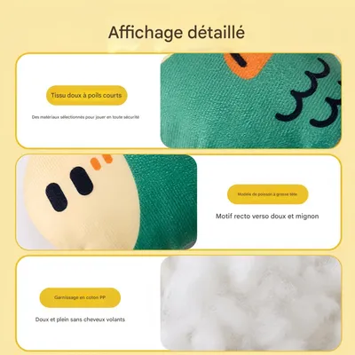 FurryFusion Jouet en peluche pour chien en forme de poisson simulé