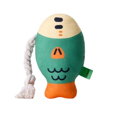 FurryFusion Jouet en peluche pour chien en forme de poisson simulé