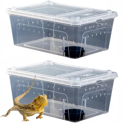 ZooVenture Boîte D'élevage Plastique Transparent Léger Pour Petits Animaux