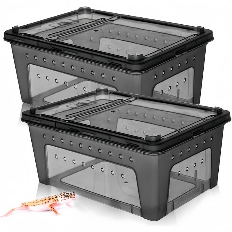 ZooVenture Boîte D'élevage Plastique Transparent Léger Pour Petits Animaux