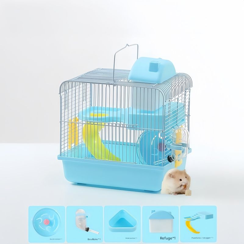 FurryFusion Cage à deux étages pour petits animaux
