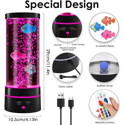 lampe à Lave avec Poisson