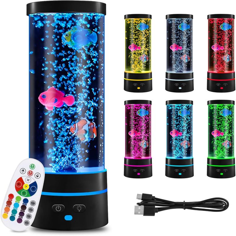 lampe à Lave avec Poisson