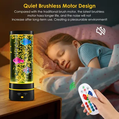 lampe à Lave avec Poisson