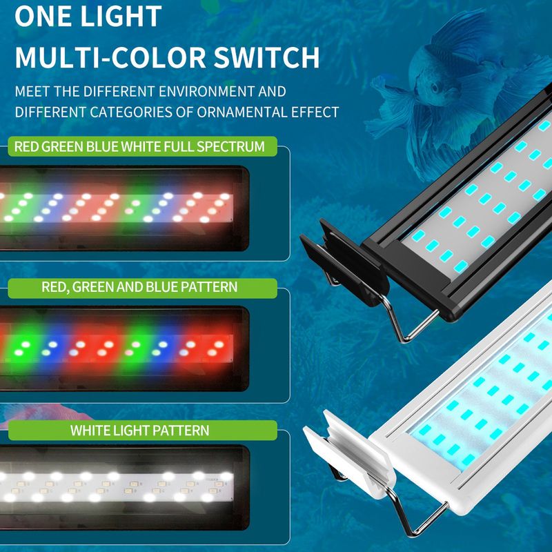 Quatre rangées de changement de couleur fish tank lumière 220V