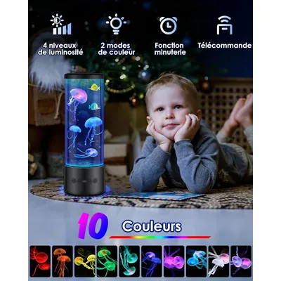 Jellyfish Lamp avec 10 Couleurs & Télécommande