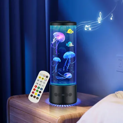 Jellyfish Lamp avec 10 Couleurs & Télécommande Jellyfish Lamp avec 10 Couleurs & Télécommande