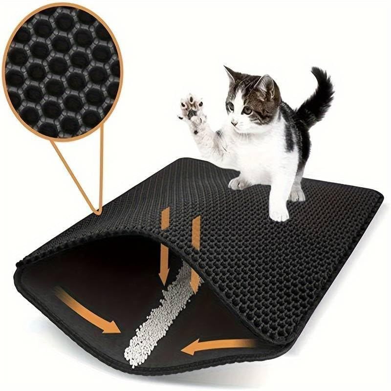 ZooVenture Tapis pour Bac à Litière pour Chat EVA Double Couche