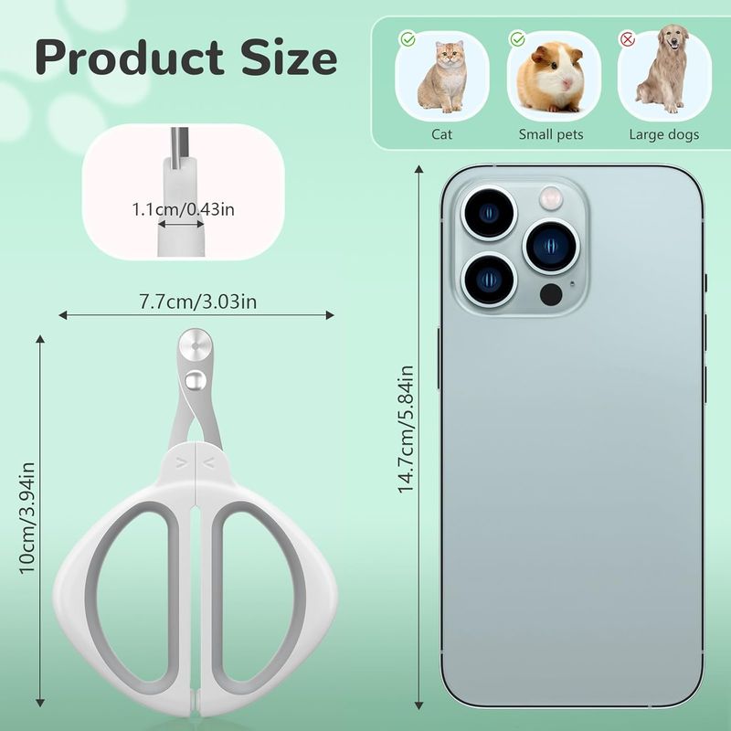 UAMLY Coupe-griffes pour chat, avec trou de positionnement sécurisé