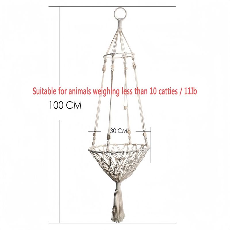IntiMeg Hamac pour chat en macramé
