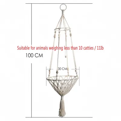 IntiMeg Hamac pour chat en macramé