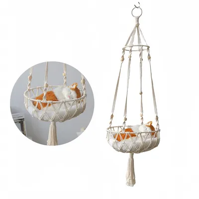 IntiMeg Hamac pour chat en macramé