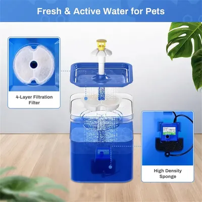 IntiMeg 4PCS Filtres pour Fontaine Eau Chat pour 2L Fontaine Chat