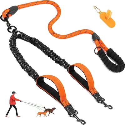 IntiMeg Laisse de traction pour deux chiens