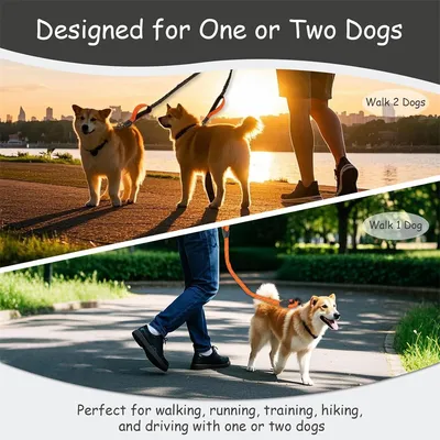 IntiMeg Laisse de traction pour deux chiens