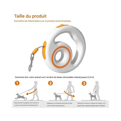 ZenPets Laisse rétractable pour chien