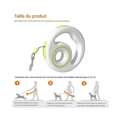 ZenPets Laisse rétractable pour chien