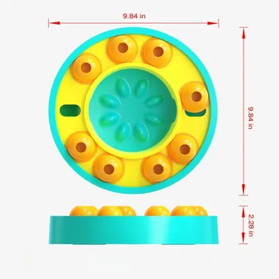 IntiMeg Jouet-bol à mangeoire lente pour chien