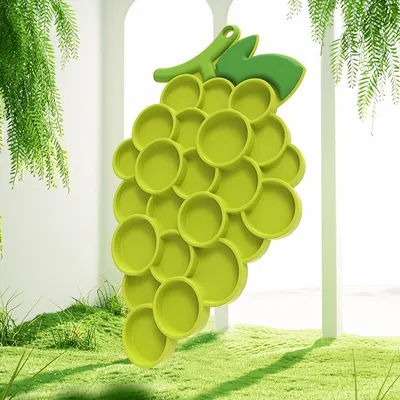 FurryFusion Coussin à lécher en silicone en forme de raisin