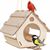 FurryFusion Nid d'oiseau en bois pour extérieur