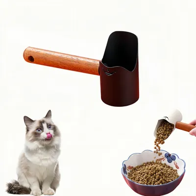 FurryFusion Pelle à nourriture pour chat en acier inoxydable