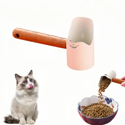 FurryFusion Pelle à nourriture pour chat en acier inoxydable