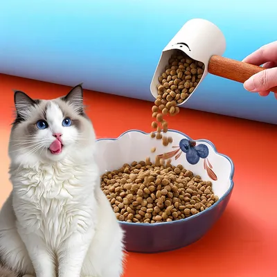 FurryFusion Pelle à nourriture pour chat en acier inoxydable