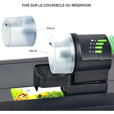 ZooVenture Mangeoire Électrique Rechargeable Pour Poissons Synchronisation