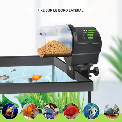 ZooVenture Mangeoire Électrique Rechargeable Pour Poissons Synchronisation