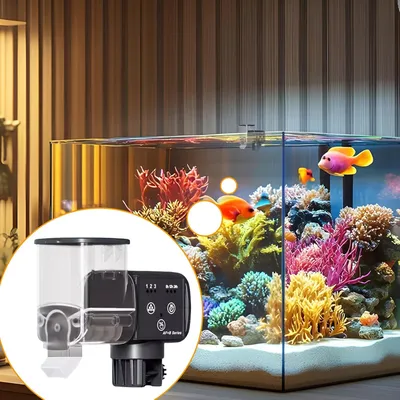 Distributeur de nourriture pour poissons d'aquarium  avec minuteur