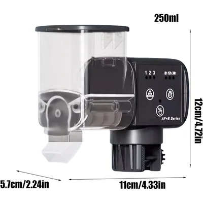 Distributeur de nourriture pour poissons d'aquarium  avec minuteur