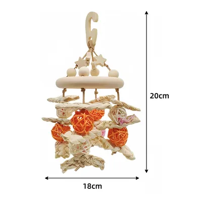 IntiMeg Jouet pour perroquet en bois naturel