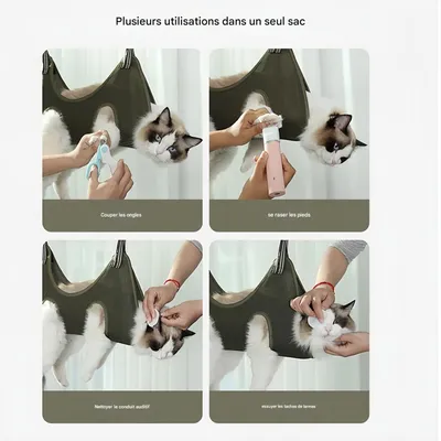 FurryFusion Hamac de toilettage pour chats et chiens