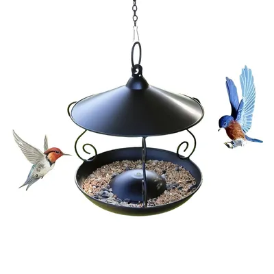 FurryFusion Nourrisseur d'oiseaux en métal pour extérieur