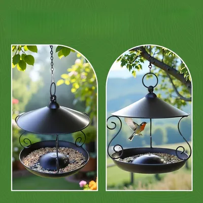 FurryFusion Nourrisseur d'oiseaux en métal pour extérieur