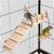 IntiMeg Plateforme d'habitation en bois pour cage d'oiseaux