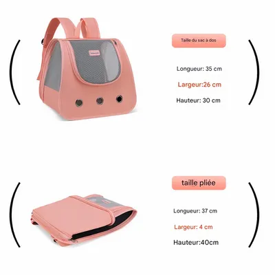 FurryFusion Sac à dos pliable pour chat