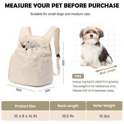 UAMLY Sac à dos pour chien avant