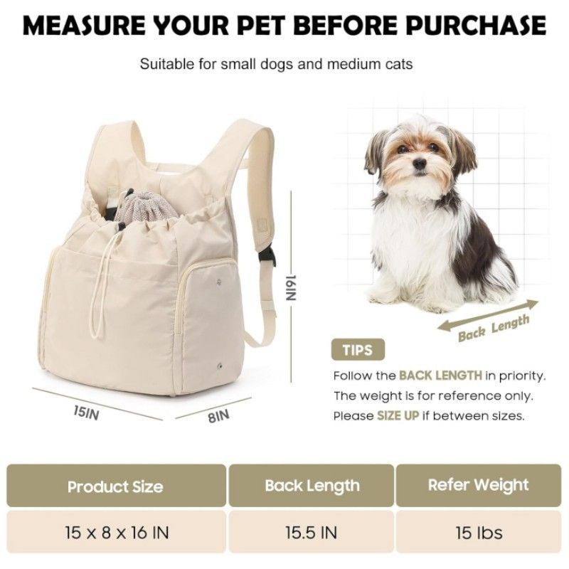 UAMLY Sac à dos pour chien avant