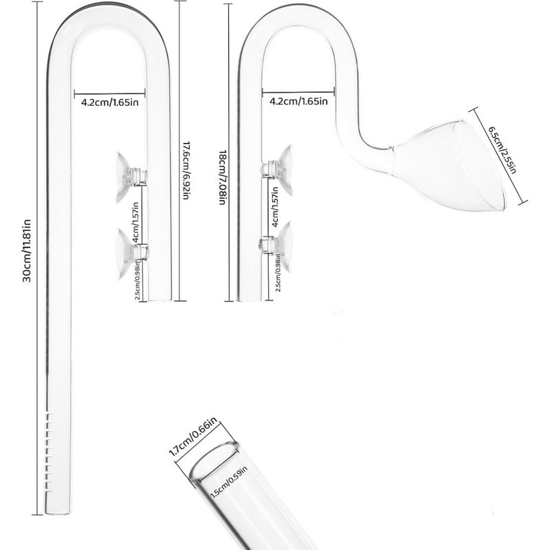 ZooVenture Verre Aquarium Plantes Tubulures Lily 17 Mm 16/22 Mm