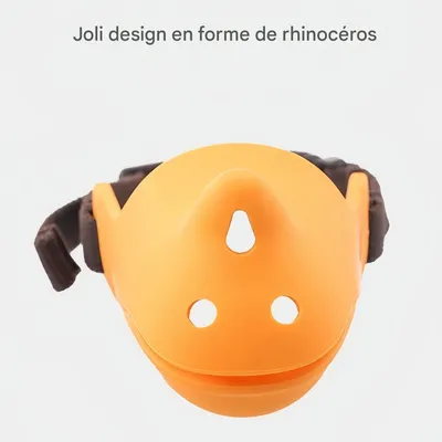 FurryFusion Muselière pour chien en forme de rhinocéros
