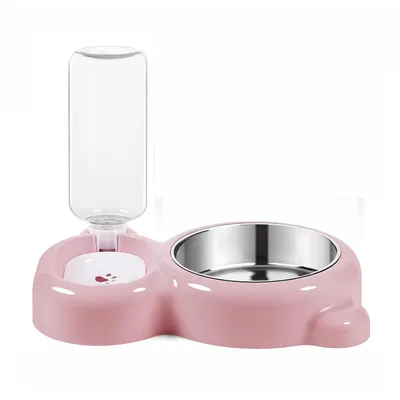 UAMLY Agua para gatos y cuenco de acero inoxidable