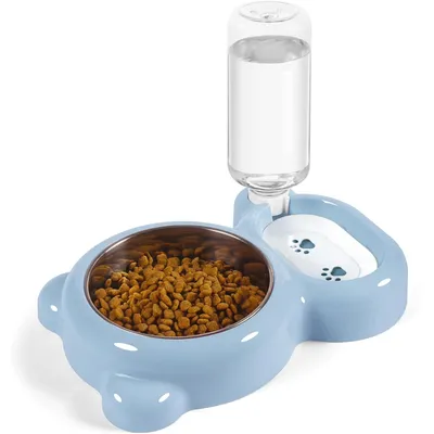 UAMLY Agua para gatos y cuenco de acero inoxidable